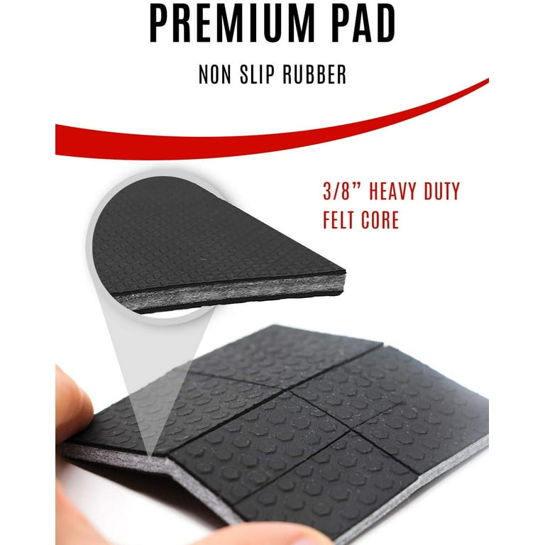 SlipToGrip Non Slip Furniture Pad Grippers - Stops Slide - Multi Size (8  Pads) - Make 4, 1, 2, etc.- Pre-Scored Multiple Sizes - 3/8 Felt Core 