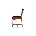 thumbnail image 4 of Pemberly Row Contemporary Leather Dining Chair in Brown Finish (Set of 2), 4 of 5