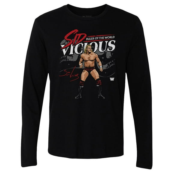 Men's 500 Level  Black Sid Vicious Ruler Of The World Long Sleeve T-Shirt
