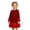 Red1, variant on Girls Velvet Dress Girls Long Sleeve Xmas Party Dress (Red1)