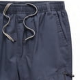 thumbnail image 5 of Betivan Men's Cargo Capri Pants Solid Color Drawstring Elastic Waist Pockets 3/4 Length Loose Fit Casual Summer Outdoor Sports Daily Trousers, 5 of 9