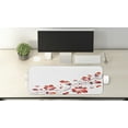 thumbnail image 2 of Chinese Computer Mouse Pad, Traditional Purity Blossoms Curved Lace Like Branch and Leaves, Rectangle Non-Slip Rubber Mousepad Large, 31" x 12" Gaming Size, Red White, by Ambesonne, 2 of 2