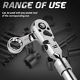 thumbnail image 3 of DISEN 3-Piece Extendable Flex-Head Ratchet Wrench Set with EVA Storage Case - 1/4", 3/8", 1/2" Drive, 72-Tooth, Rubber Grip, Adjustable Length - Prof, 3 of 9