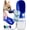 Navy Blue, variant on Leak-Proof Portable Dog Water Bottle for Travel - 19 oz, with Pink Bowl - Food Grade Plastic - Dog Bowls - Puppy Essentials - Pet Water Bottle for Trail Hiking, Park Visit & Beach Days