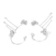 thumbnail image 4 of 1 par de clips de oreja con borla de circonita, Clip de pendiente brillante ajustable con diamantes de imitación para citas, plata, 4 of 5