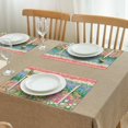 thumbnail image 3 of Pioneer Flower Floral Print Pattern Summer Placemats Table Placemats Set Of 4-Linen Kitchen Washable Placemats Table Mats 12x18 Inch Non-Slip Heat Resistant, 3 of 6