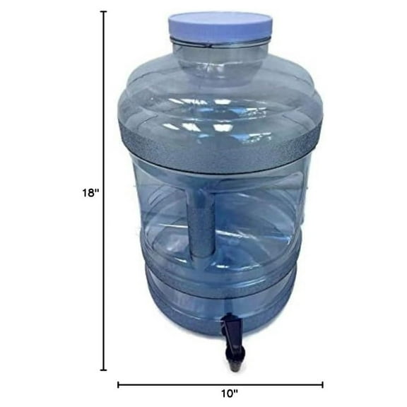 KIKIHIN 5 Gallon BPA Free Water Bottle with Big-Mouth & Dispensing Spigot for Home, Kitchen, Office, Sports