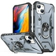 thumbnail image 1 of Jiahe Cover For iPhone 14 Plus 6.7 inch,Shockproof Slim Armor 360 ° Rotating Degree Ring Stand Hard Case Cover with Support Magnetic Car Mount,Gray, 1 of 8