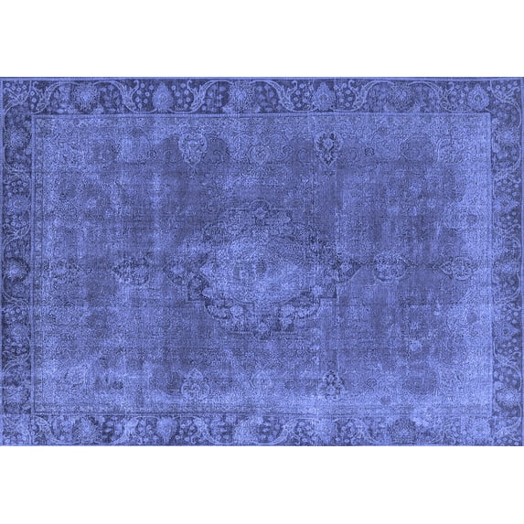 Ahgly Company Indoor Rectangle Oriental Blue Industrial Area Rugs, 5' x 8'