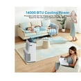 thumbnail image 2 of Faitaliicy 14000BTU Portable Air Conditioners Cooling 750 Sq. ft,Mini Air Conditioner Portable With Remote Control, Noise Low 53db, Timer, 115V, Fan, Dehumidifier 3-in-1 Quiet AC Unit For Home/Office, 2 of 8