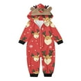 thumbnail image 2 of Odeerbi Christmas Onesie Pajamas for Family Holiday Sleep Jumpsuit Long Sleeve Family Christmas Pajamas Matching Sets Infant Printed Loungewear Jumpsuit Sleepwear Xmas PJs Set Red, 2 of 5