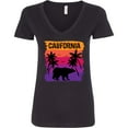 thumbnail image 3 of Inktastic California Sunset Vacation Beach Women's V-Neck T-Shirt, 3 of 5