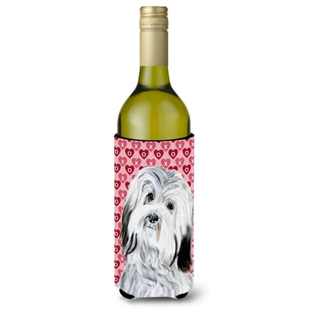 

Carolines Treasures SC9713LITERK Havanese Hearts and Love Wine Bottle Hugger Wine Bottle multicolor