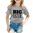thumbnail image 4 of Gunia Birthday Girl Shirt Big Sister Shirts Toddler Tshirts Promoted To Girls Tops,Grey 3-4 Years, 4 of 4