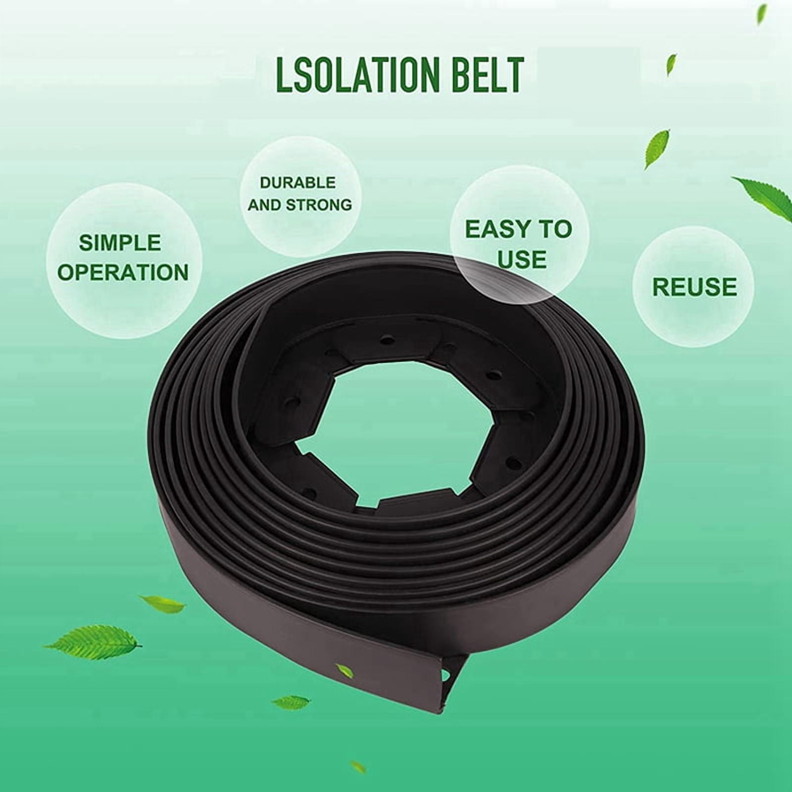 2X Landscape Edging,16.4FT Garden Edging with 15 Stakes, Rubber Landscaping for Yard Borders Black