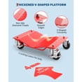 thumbnail image 2 of Car Wheel Dolly Set of 4,6000lbs Capacity Heavy Duty Vehicle Mover with 360° Swivel Casters and Brakes, Steel Tire Moving Skates for Garage Storage, Moving Cars, Trucks, Trailers, 2 of 7