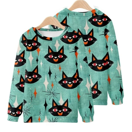 

Juebong Business Dressy Mens Tops Men Casual Fashion Round Neck Sweatshirt Halloween 3D Print Pullover Long Sleeve Tops