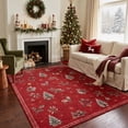 thumbnail image 6 of KUETH 2'x5' Christmas Machine Washable Runner Rug, Non-Slip Rugs for Kitchen, Hallway and Entryway, Red, 6 of 8