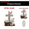 thumbnail image 4 of ddioayh Acrylic Tabletop Display Easter Bunny Flat Decor for Office Bedroom Cafe Holiday Decoration Durable Lightweight Gift Idea, 4 of 6