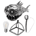 thumbnail image 3 of 4X Angler Fish Lamp USB Rechargeable Desktop Metal Light Handmade Craft Room Decoration Small, 3 of 9