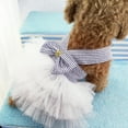 thumbnail image 3 of FAMTKT Bubble Skirt Stripe Lace Dress Dog Dress Princess Dresses for Dog, Dog Birthday Party Supplies, Pet Clothes, 3 of 4