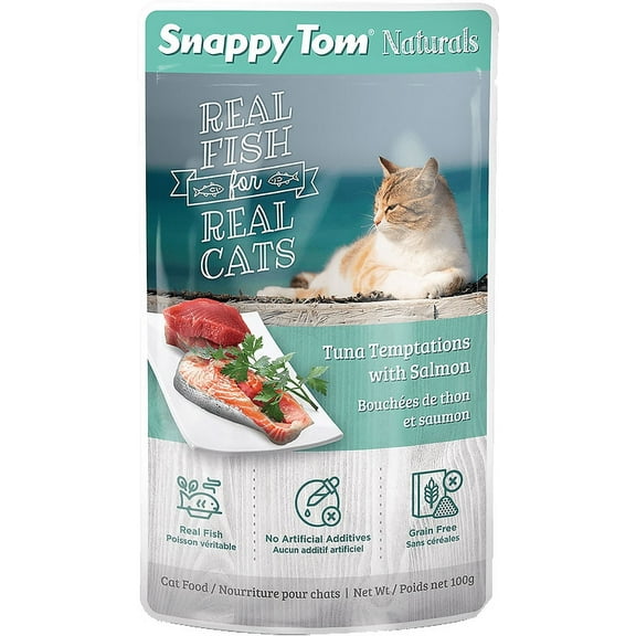 Snappy Tom Naturals, Tuna Temptations with Salmon (12 Pack)