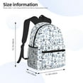 thumbnail image 4 of Daiia Dock Rudder School Backpack for Men Women, Unisex Large Waterproof Bookbag Schoolbag Casual Daypack for High School/College/Teens/Travel/Work Black, 4 of 8