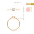 thumbnail image 5 of ANGARA Natural Diamond Solitaire Beaded Shank Ring in 14K Rose Gold for Women (Size-4.1mm| Color-G| Clarity-VS2) | April Birthstone, Anniversary, Jewelry Gift for Women | Natural Diamond Ring, 5 of 10
