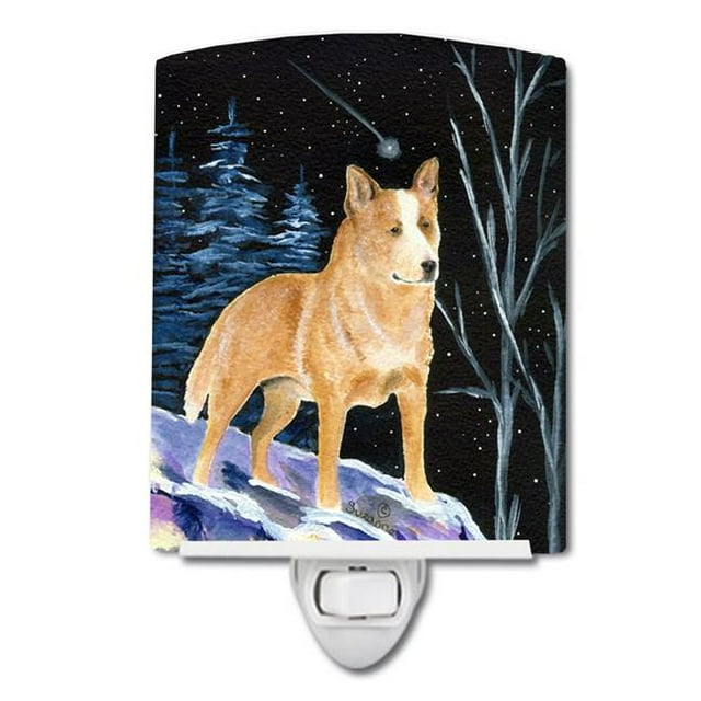 Carolines Treasures SS8407CNL Starry Night Australian Cattle Dog Ceramic Night Light, 6x4x3, Multicolor