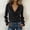 01 Black, variant on YueHuiYing Women's Dressy Casual Blouse Tops for Spring Puff Long Sleeve V-Neck Hollow-Out Lace Embroidered Shirts Light Blue XL