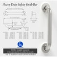 thumbnail image 5 of AmeriLuck 2 Pack 1-1/4 x 16 inches Stainless Steel Bath Safety Grab Bars, ADA Compliant 500lbs Loading Capacity, Brushed Nickel, 5 of 6