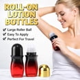 thumbnail image 2 of 50ml Glass Roll on Bottles - Gradient Red Deodorant Container With Plastic Roller Ball - Roller Bottles for Essential Oils - Leak-Proof Travel Perfume Bottle with Gold Caps - Color A, 2 of 10