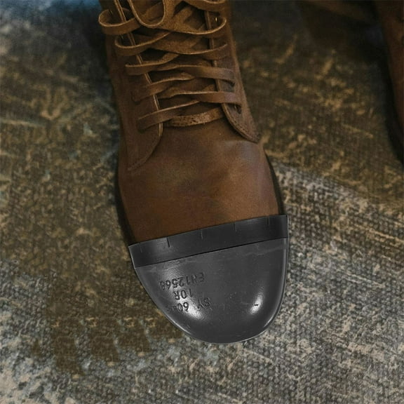 Topbathy Toe Guards for Work Boots 2Pairs Safety Toe Covers Rubber Plastic for Workers in Warehouses 3.54X2.48X1.77in