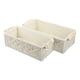thumbnail image 1 of 1 juego de cestas de almacenamiento Unique Bargains Tejidas a mano de madera y algodón blanco, 1 of 7