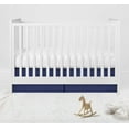 thumbnail image 3 of Bacati - Noah Tribal Dots/Cross Mint/Navy Tailored with 100% Cotton Percale 13 inch drop Crib/Toddler Bed Skirt, 3 of 4