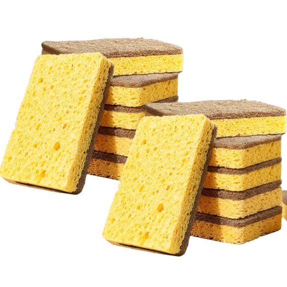 Non Scratch Scrub Sponge,Cleaning Sponge for Kitchen Dishes,Eco Friendly Sponges for Household,Powerful Scrubbing Sponge for Washing Pots,Pans and Surface,Topboutique Sponge,Set of 12