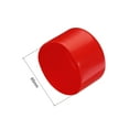 thumbnail image 3 of Unique Bargains 4pcs Rubber End Caps 65mm ID Vinyl Round Tube Bolt Cap Cover Screw Thread Protector Red, 3 of 4