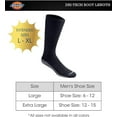 thumbnail image 3 of Dickies Men's 6 packs Dri-Tech Boot Length Crew Socks, Size 6-12, Black with Grey Sole, 3 of 3