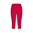thumbnail image 3 of SCSAlgin Capri Leggings for Women 2024 High Waisted Yoga Lightweight Cozy Cropped Pants Soft Lounge Pajams Pants, 3 of 5
