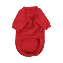 Polyester Dog Sweatshirt Pet Winter/Fall Clothes Fleece Lined Warm Coat for Small and Medium Dogs Red XXL