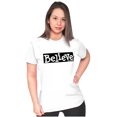 thumbnail image 3 of Believe Holy Spirit Religious Womens Slim Fit Graphic Tee Brisco Brands M, 3 of 5