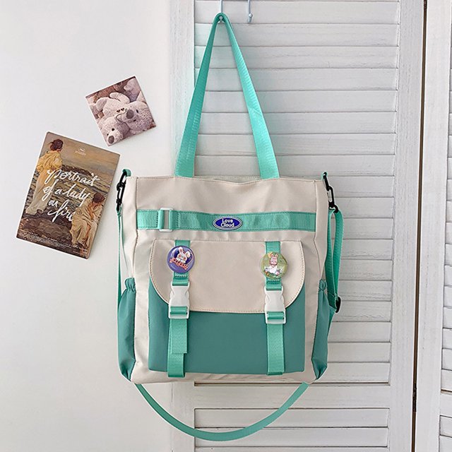 Paquete informal de mujer, bolso de tela de retazos de lona, correa ajustable, Bolso de ocio