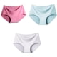thumbnail image 1 of 3 unids/set de bragas de seda helada sin costuras para mujer, bragas cómodas íntimas de talla grande, M-XXL de cintura media, lencería con múltiples opciones de Color, 1 of 4