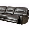 thumbnail image 5 of Titan Furnishings 132" Modern Faux Leather Sectional in Dark Brown, 5 of 5
