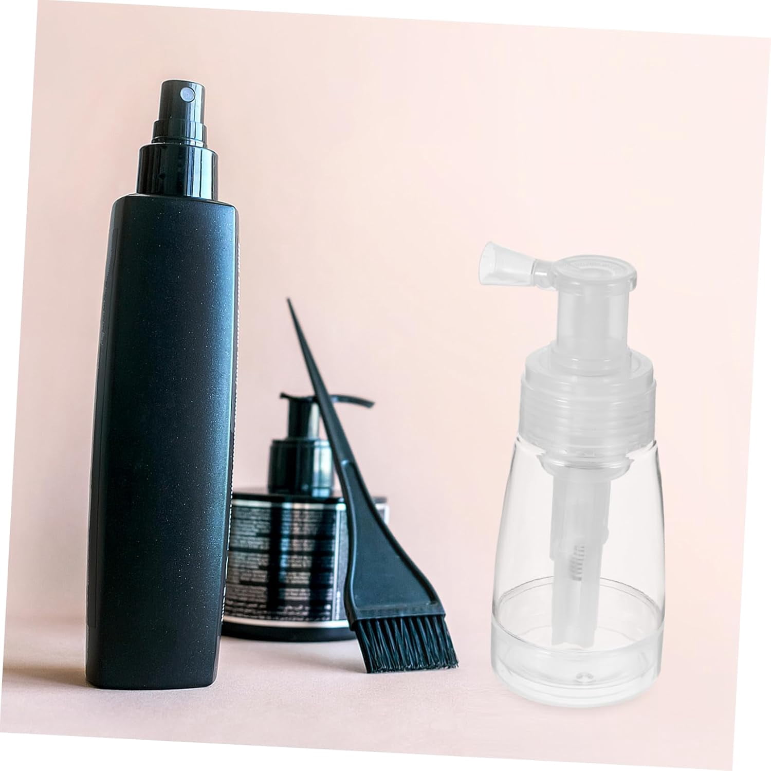 2 Pack Refillable Powder Spray Bottle 5.8 Oz Transparent Plastic Dry Powder Puffer For Hair Styling Travel Makeup Application Dry Shampoo Dispenser