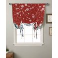 thumbnail image 2 of Red Bear Christmas Tie Up Curtains for Window, Xmas Tree Snowflake Thermal Insulted Balloon Shade Adjustable Rod Pocket Curtains Valance Panels for Kitchen Bathroom Café 34 x 45, 2 of 7
