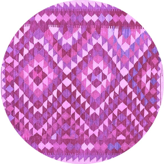 Ahgly Company Indoor Round Southwestern Purple Country Area Rugs, 3' Round