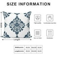 thumbnail image 2 of Blue And White Pioneer Flower Pillow Covers,Blue And White Pioneer Flower Throw Pillow Covers 24"×24" ,Living Room Sofa Couch Pillow Covers,Decorative Pillow Covers, 2 of 7