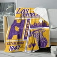 thumbnail image 4 of Los Angeles Classic Sport Basketball Blanket Gifts for Boys Girls Women Men Basketball Lovers,Soft Flannel Blankets Blankets Plush Bed Blanket Living Room Sofa Warm Throw Blanket 50x60 Inches, 4 of 6