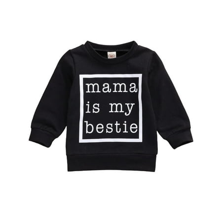 

Xiaodriceee Toddler Girl Boy Pullover Sweatshirt Long Sleeve Letter Printed T-Shirt Top Blouse Casual Clothes Outfit